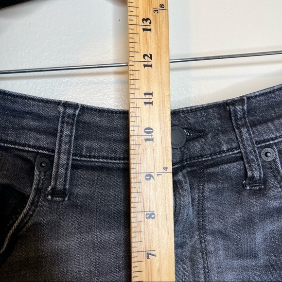 Universal Thread Black Faded Wash Frayed Hem Denim Short Womens 14/32 Plus Size - Picture 3 of 10